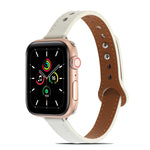 Double Rivets Leather Watchband for Apple Watch Series, 7 41mm / 6&SE&5&4 40mm / 3&2&1 38mm, 7 45mm / 6&SE&5&4 44mm / 3&2&1 42mm