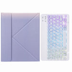 H-102S3 Tri-color Backlight Bluetooth Keyboard Leather Case with Rear Three-fold Holder, For iPad 10.2 2020 & 2019 / Pro 10.5 inch, For iPad 9.7 2018 & 2017