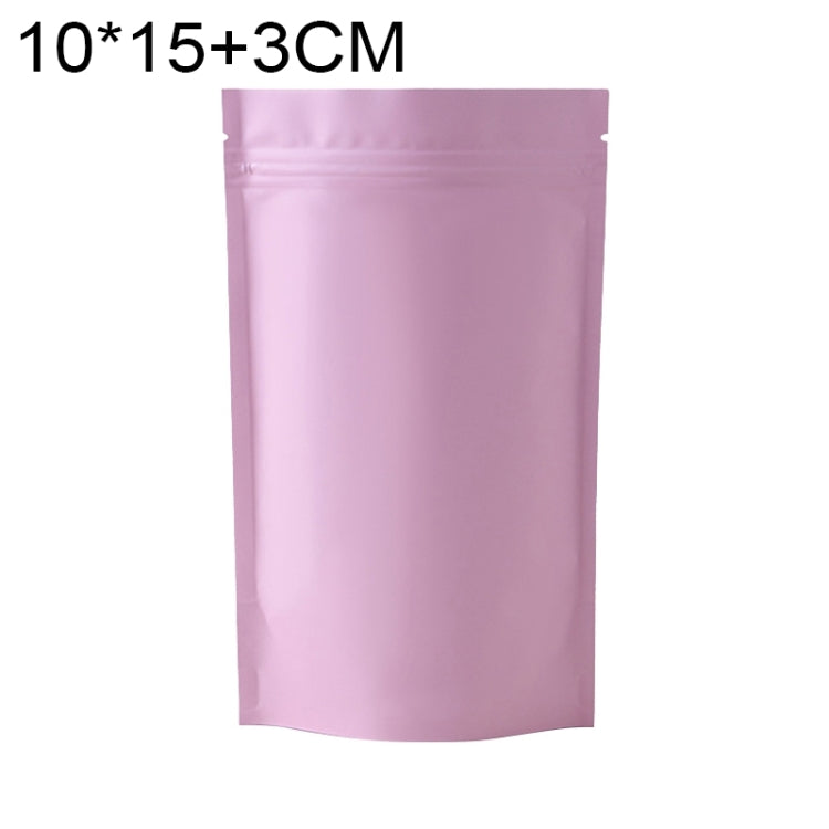 100 PCS/Set Matte Aluminum Foil Snack Stand-up Pouch, 8x12+3cm, 9x13+3cm, 10x15+3cm, 12x20+4cm