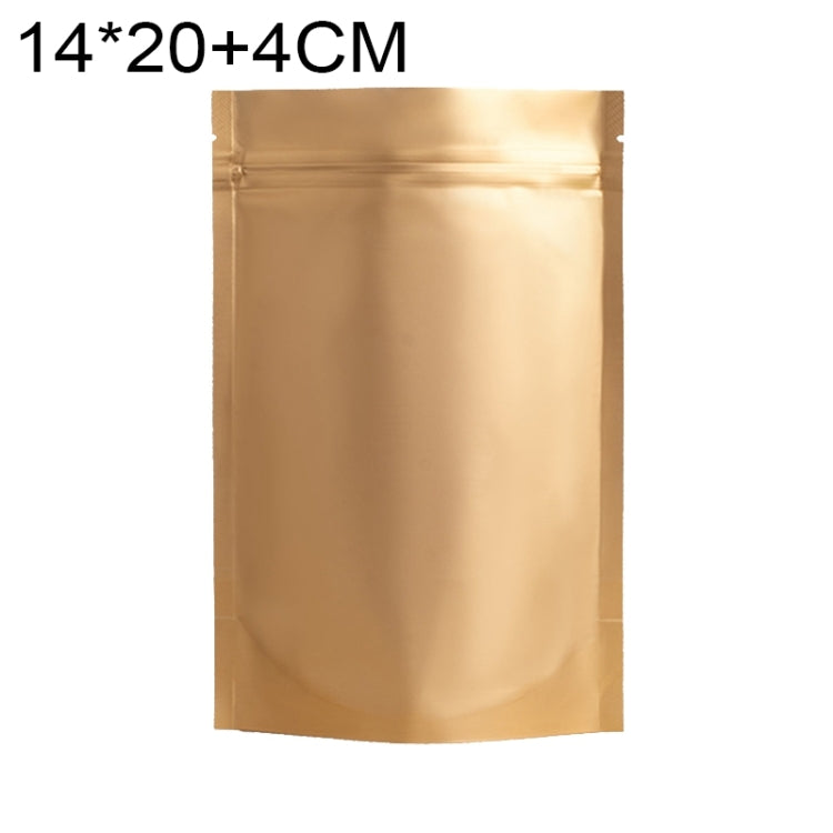 100 PCS/Set Matte Aluminum Foil Snack Stand-up Pouch, 14x20+4cm, 15x22+4cm, 16x24+4cm, 18x26+4cm