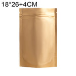 100 PCS/Set Matte Aluminum Foil Snack Stand-up Pouch, 14x20+4cm, 15x22+4cm, 16x24+4cm, 18x26+4cm