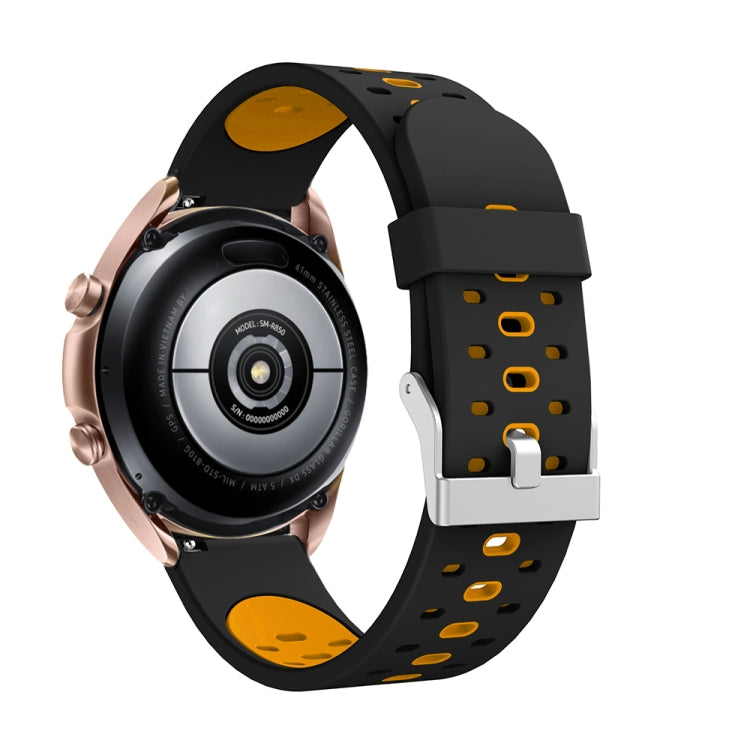 Three Row Holes Silicone Watchband, For Samsung Galaxy Watch 3 45mm