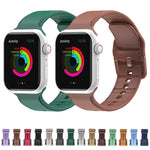 Silicone Watchband For Apple Watch Series, 7 41mm / 6&SE&5&4 40mm / 3&2&1 38mm, 7 45mm / 6&SE&5&4 44mm / 3&2&1 42mm