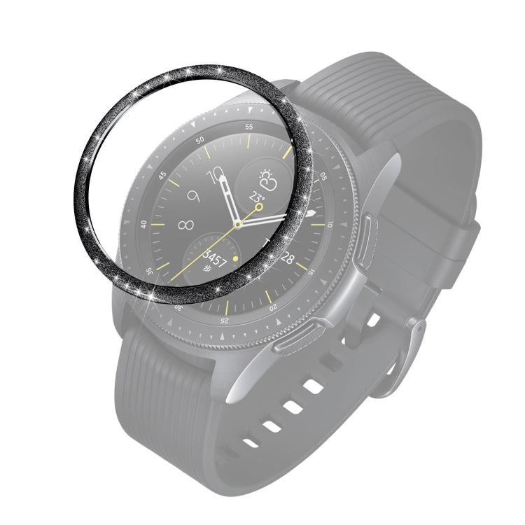 Glitzerpuder-Edelstahl-Lünettenring, für Samsung Galaxy Watch 42 mm