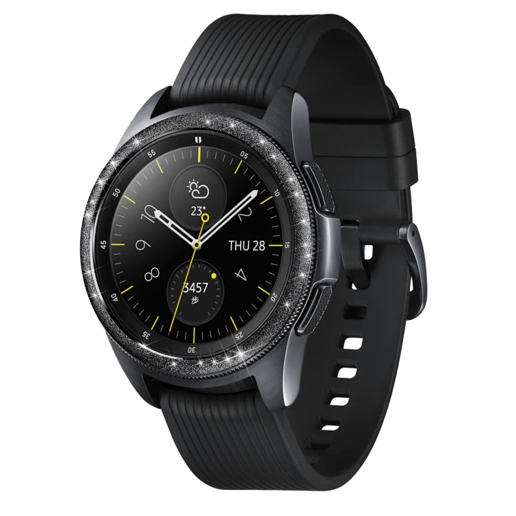 Glitzerpuder-Edelstahl-Lünettenring, für Samsung Galaxy Watch 42 mm