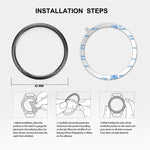 Glitzerpuder-Edelstahl-Lünettenring, für Samsung Galaxy Watch 42 mm