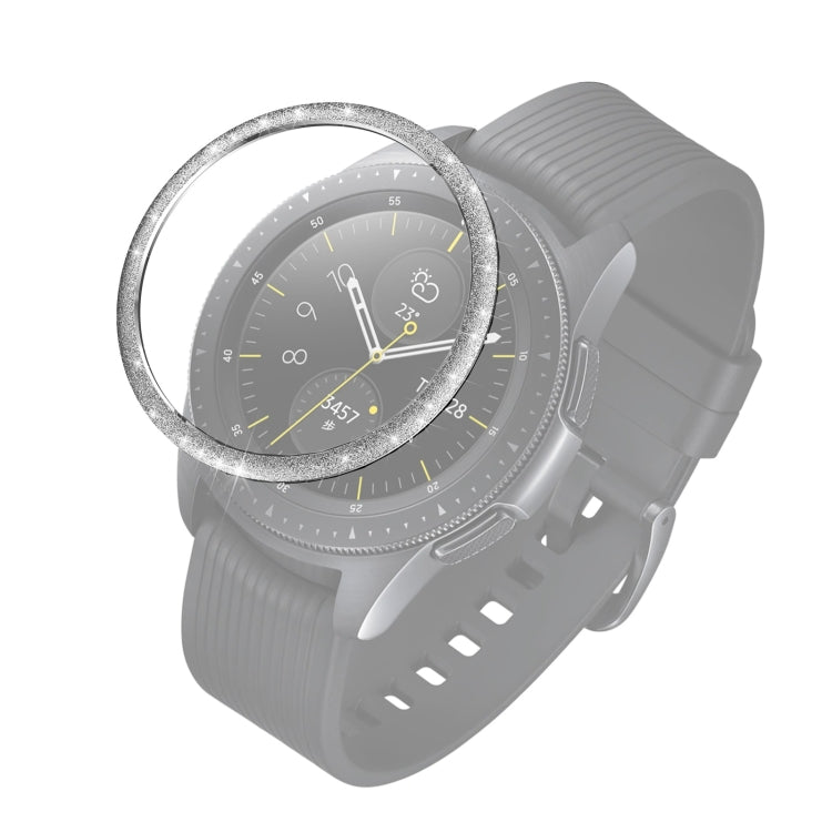 Glitzerpuder-Edelstahl-Lünettenring, für Samsung Galaxy Watch 42 mm