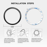 Lünettenring aus Edelstahl mit Blumenmuster, passend für Samsung Galaxy Watch 46 mm