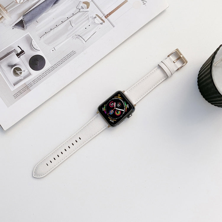 Genuine Leather Watchband For Apple Watch Series, 7 41mm / 6&SE&5&4 40mm / 3&2&1 38mm, 7 45mm / 6&SE&5&4 44mm / 3&2&1 42mm