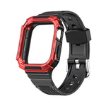 سوار ساعة متكامل بدرع ثنائي اللون لسلسلة Apple Watch، 7 41mm / 6&SE&5&4 40mm، 7 45mm / 6&SE&5&4 44mm