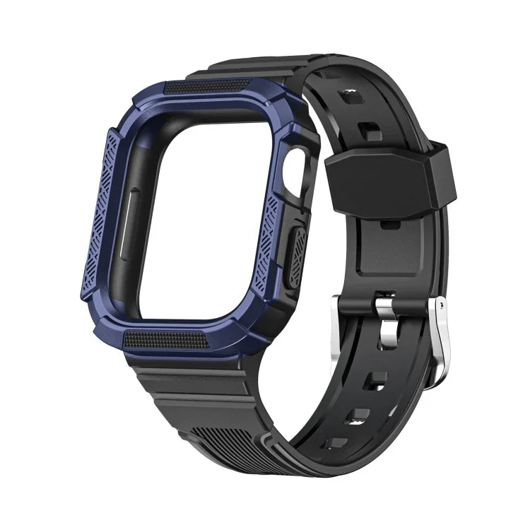 سوار ساعة متكامل بدرع ثنائي اللون لسلسلة Apple Watch، 7 41mm / 6&SE&5&4 40mm، 7 45mm / 6&SE&5&4 44mm