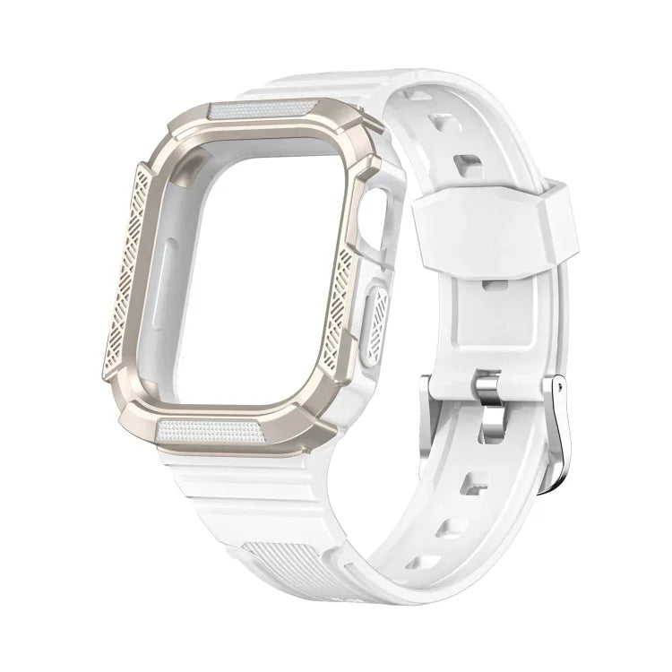 سوار ساعة متكامل بدرع ثنائي اللون لسلسلة Apple Watch، 7 41mm / 6&SE&5&4 40mm، 7 45mm / 6&SE&5&4 44mm