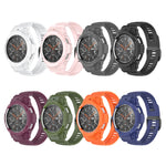 Carbon Fiber Sport Silicone Integrated Watchband, For Samsung Galaxy Watch4 Classic 42mm