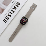 Oval Buckle Genuine Leather Strap For Apple Watch Series, 7 41mm / 6&SE&5&4 40mm / 3&2&1 38mm, 7 45mm / 6&SE&5&4 44mm / 3&2&1 42mm