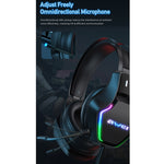 awei GM-1 USB + 3.5mm Ambient Light Gaming Headset with Microphone, GM-1
