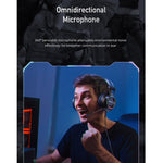 awei GM-2 USB + 3.5mm Ambient Light Gaming Wired Headset with Microphone, GM-2