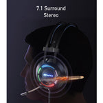 awei GM-2 USB + 3.5mm Ambient Light Gaming Wired Headset with Microphone, GM-2