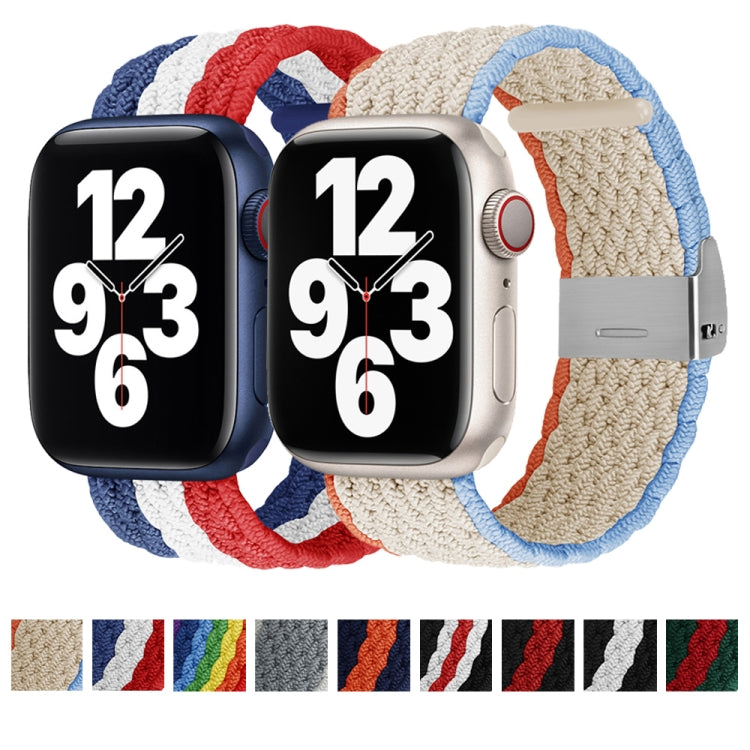 Vertical Texture Braided Watchband For Apple Watch Series, 7 41mm / 6&SE&5&4 40mm / 3&2&1 38mm, 7 45mm / 6&SE&5&4 44mm / 3&2&1 42mm