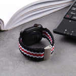 Vertical Texture Braided Watchband For Apple Watch Series, 7 41mm / 6&SE&5&4 40mm / 3&2&1 38mm, 7 45mm / 6&SE&5&4 44mm / 3&2&1 42mm