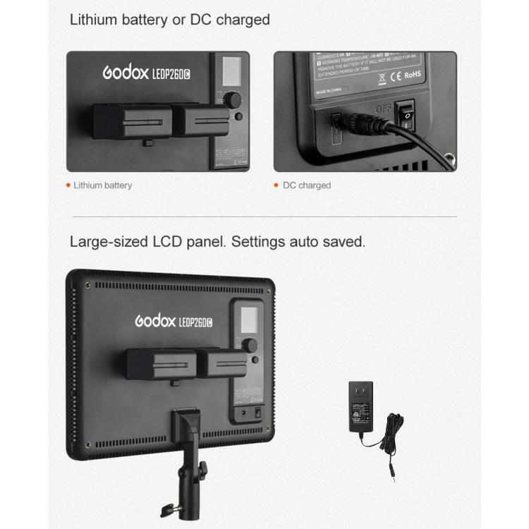 ضوء فيديو LED من Godox LEDP260C، LEDP260C