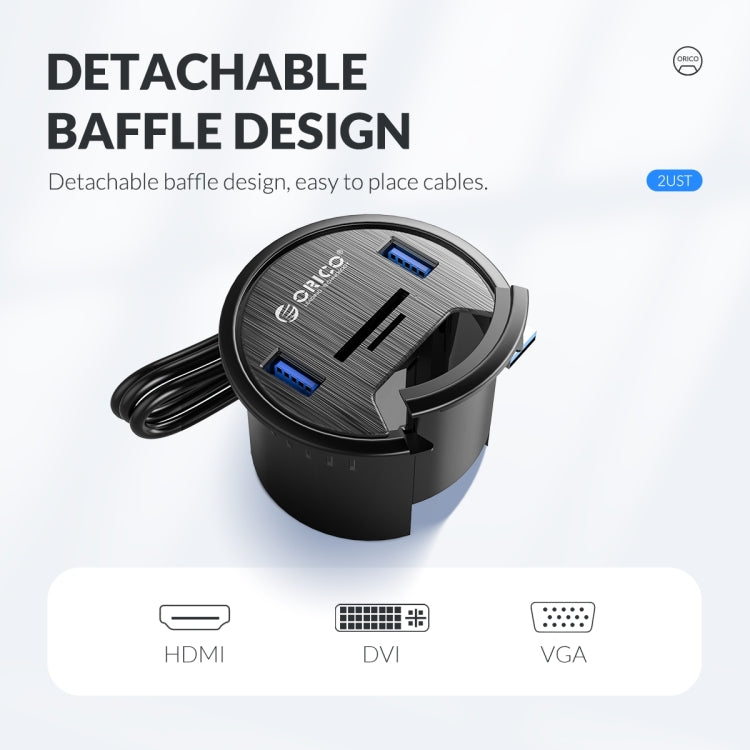 موزع سطح مكتب ORICO DESK-4U-BK بأربعة منافذ USB3.0 متعددة الوظائف