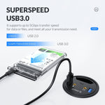 موزع سطح مكتب ORICO DESK-4U-BK بأربعة منافذ USB3.0 متعددة الوظائف