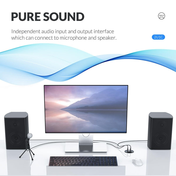 موزع سطح مكتب ORICO DESK-4U-BK بأربعة منافذ USB3.0 متعددة الوظائف