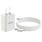 شاحن سفر IVON AD-33 2 في 1 بمنفذ USB واحد 2.1A + كابل بيانات USB إلى USB-C / Type-C بطول 1 متر، قابس الاتحاد الأوروبي، قابس الولايات المتحدة