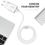شاحن سفر IVON AD-35 2 في 1 بمنفذ USB QC3.0 بقوة 18 واط + كابل بيانات USB إلى Micro USB بطول 1 متر، قابس الاتحاد الأوروبي، قابس الولايات المتحدة