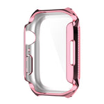 Rhombus Belt Drill + Tempered Film Integrated Case, For Apple Watch Series 9 / 8 / 7 41mm, For Apple Watch Series 9 / 8 / 7 45mm