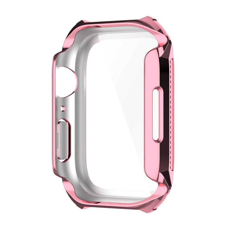 Rhombus Belt Drill + Tempered Film Integrated Case, For Apple Watch Series 9 / 8 / 7 41mm, For Apple Watch Series 9 / 8 / 7 45mm