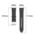 20mm Genuine Leather Watch Strap for Samsung Galaxy Watch4/Watch3 41mm/Active2/Huawei/Gaming Watch etc.