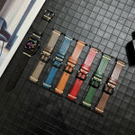 Genuine Leather Watchband For Apple Watch Series, 7 41mm / 6&SE&5&4 40mm / 3&2&1 38mm, 7 45mm / 6&SE&5&4 44mm / 3&2&1 42mm