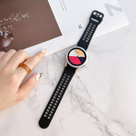 Double Buckles Two-color Silicone Watchband, For Samsung Galaxy Watch4 40mm, For Samsung Galaxy Watch4 44mm