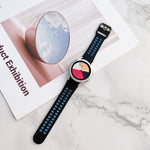 Double Buckles Two-color Silicone Watchband, For Samsung Galaxy Watch4 40mm, For Samsung Galaxy Watch4 44mm