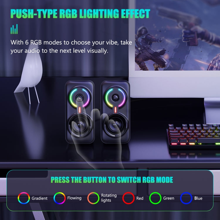 ONIKUMA L6 RGB Lighting Computer Audio with Bluetooth Function, L6