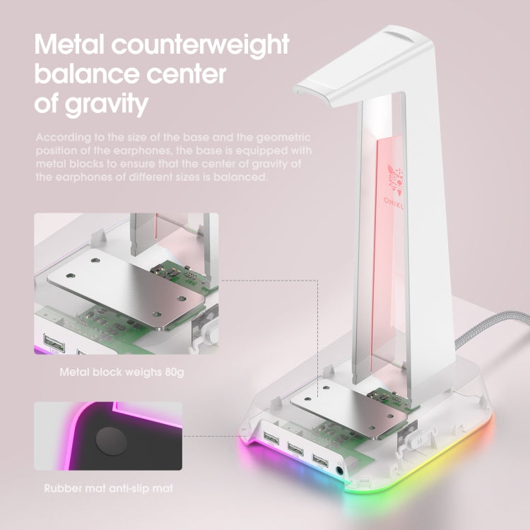 ONIKUMA ST-2 RGB Lighting Headset Holder Stand