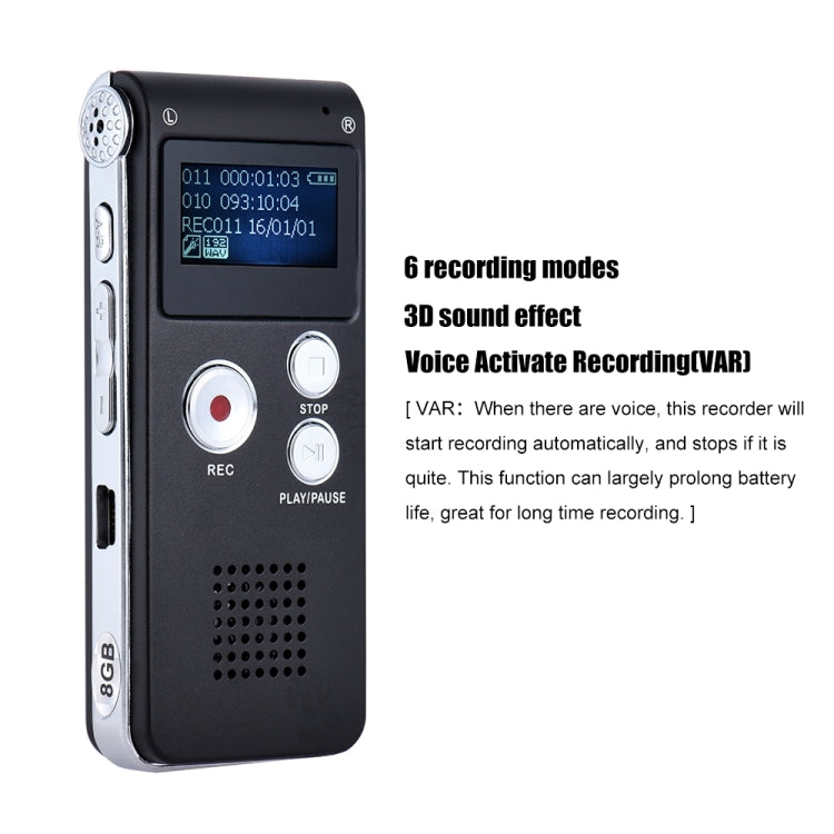 مسجل صوت رقمي USB مع مشغل WAV MP3 ووظيفة VAR، SK-012 4GB، SK-012 16GB، SK-012 32GB