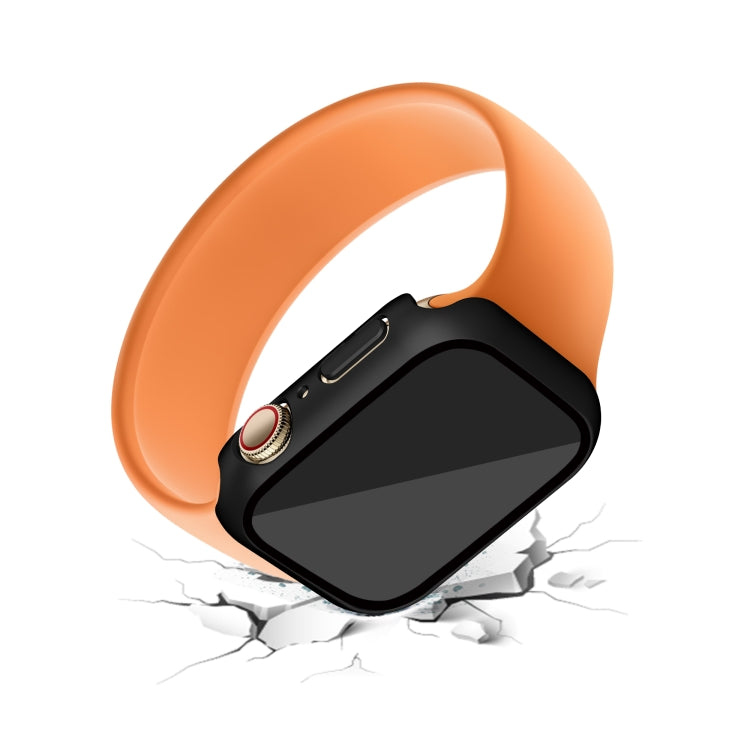 Electroplating Matte All-inclusive PC + Tempered Glass Watch Case, For Apple Watch Series 9 / 8 / 7 41mm, For Apple Watch Series 9 / 8 / 7 45mm