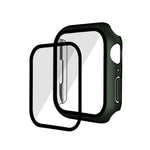 Electroplating Matte All-inclusive PC + Tempered Glass Watch Case, For Apple Watch Series 9 / 8 / 7 41mm, For Apple Watch Series 9 / 8 / 7 45mm