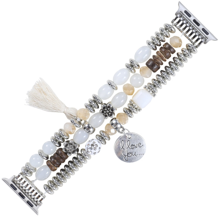 Tassel Beaded Watchband For Apple Watch Series, 7 41mm / 6&SE&5&4 40mm / 3&2&1 38mm, 7 45mm / 6&SE&5&4 44mm / 3&2&1 42mm