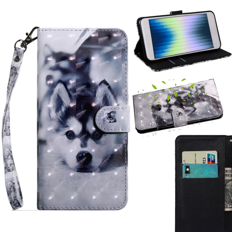 3D Painting Pattern Coloured Drawing Leather Phone Case, For iPhone SE 2022