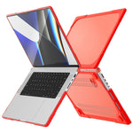 غطاء حماية للابتوب بلونين مقاوم للسقوط من TPU + PC، لماك بوك برو 16.2 بوصة A2485 2021