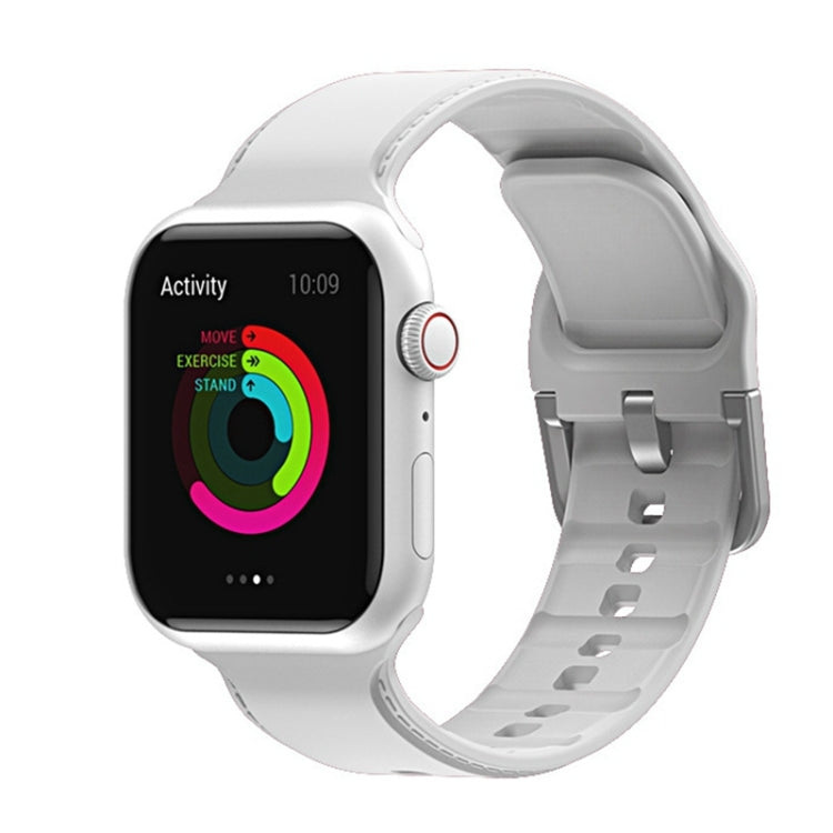 Silicone Stitching Watchband For Apple Watch Series, 7 41mm / 6&SE&5&4 40mm / 3&2&1 38mm, 7 45mm / 6&SE&5&4 44mm / 3&2&1 42mm