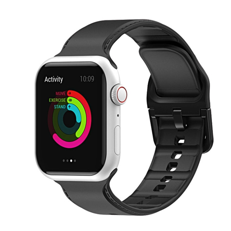 Silicone Stitching Watchband For Apple Watch Series, 7 41mm / 6&SE&5&4 40mm / 3&2&1 38mm, 7 45mm / 6&SE&5&4 44mm / 3&2&1 42mm