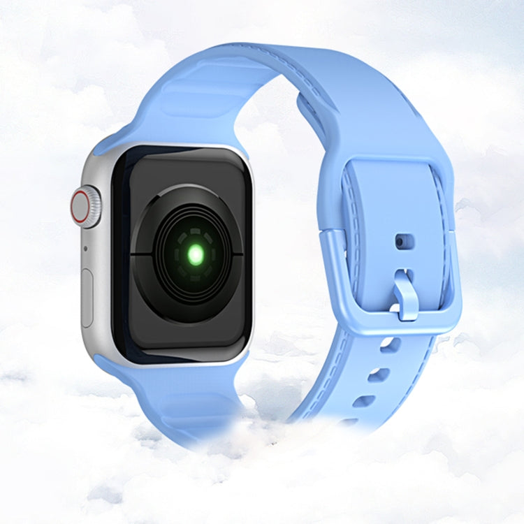 Silicone Stitching Watchband For Apple Watch Series, 7 41mm / 6&SE&5&4 40mm / 3&2&1 38mm, 7 45mm / 6&SE&5&4 44mm / 3&2&1 42mm