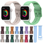 Silicone Stitching Watchband For Apple Watch Series, 7 41mm / 6&SE&5&4 40mm / 3&2&1 38mm, 7 45mm / 6&SE&5&4 44mm / 3&2&1 42mm