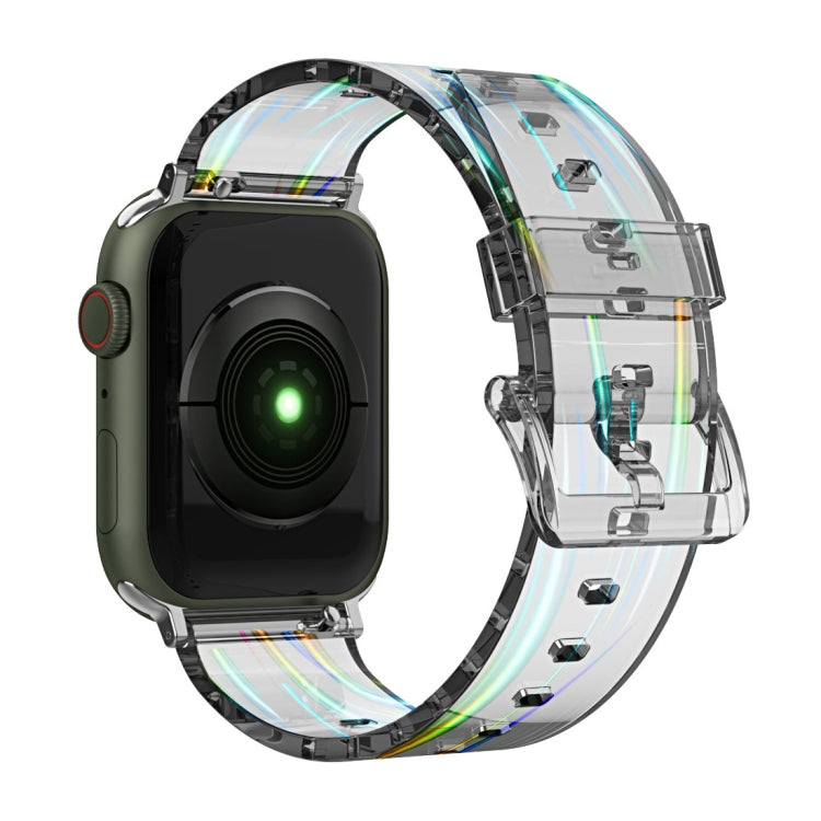 Aurora Transparent Silicone Watchband For Apple Watch Series, 7 41mm / 6&SE&5&4 40mm / 3&2&1 38mm, 7 45mm / 6&SE&5&4 44mm / 3&2&1 42mm