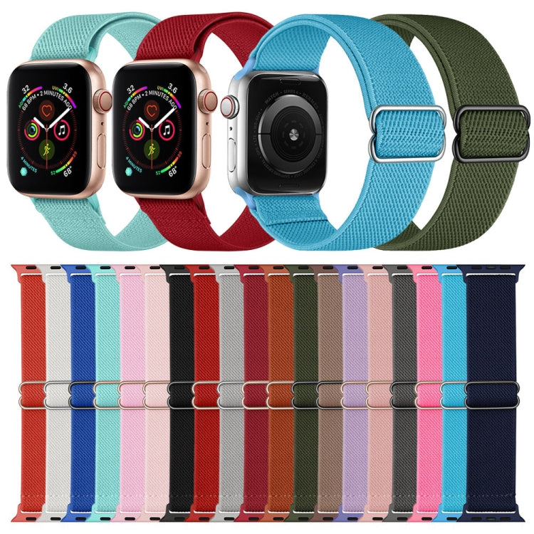 Polyester Nylon Watchband For Apple Watch Series, 7 41mm / 6&SE&5&4 40mm / 3&2&1 38mm, 7 45mm / 6&SE&5&4 44mm / 3&2&1 42mm