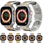 Steel Watchband For Apple Watch Series, 7 41mm / 6&SE&5&4 40mm / 3&2&1 38mm, 7 45mm / 6&SE&5&4 44mm / 3&2&1 42mm